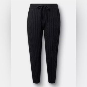 Torrid Black Cable Knit Lounge Joggers Pajama Pants, NWT Size 2